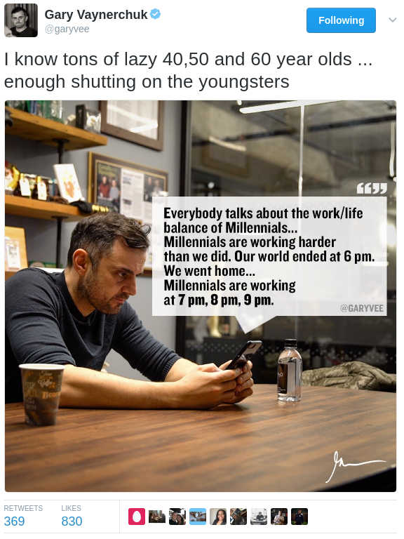 Gary Vaynerchuk Millenial Tweet